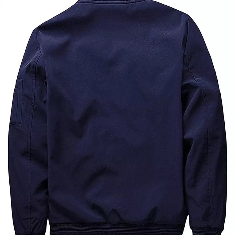 Men's Lightweight Softshell Coat Sportwear Zipper Windbreaker Bomber - Picture 6 of 8